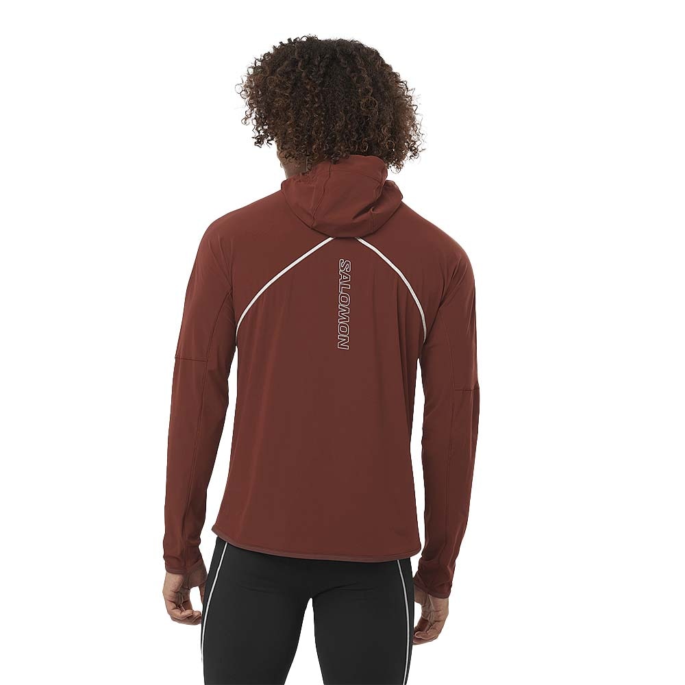 Salomon Sense Aero Hybrid Half-Zip Jakke Herre Burgunder