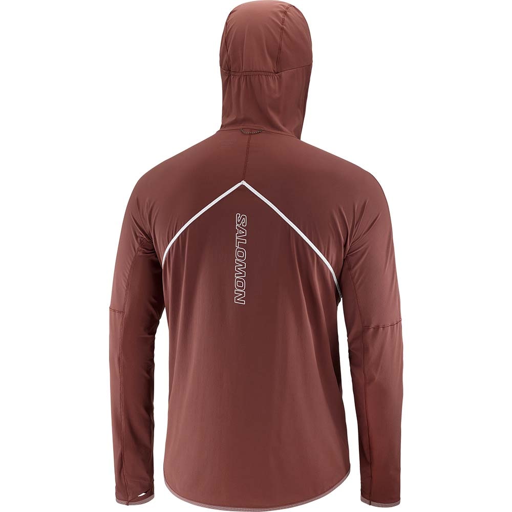 Salomon Sense Aero Hybrid Half-Zip Jakke Herre Burgunder