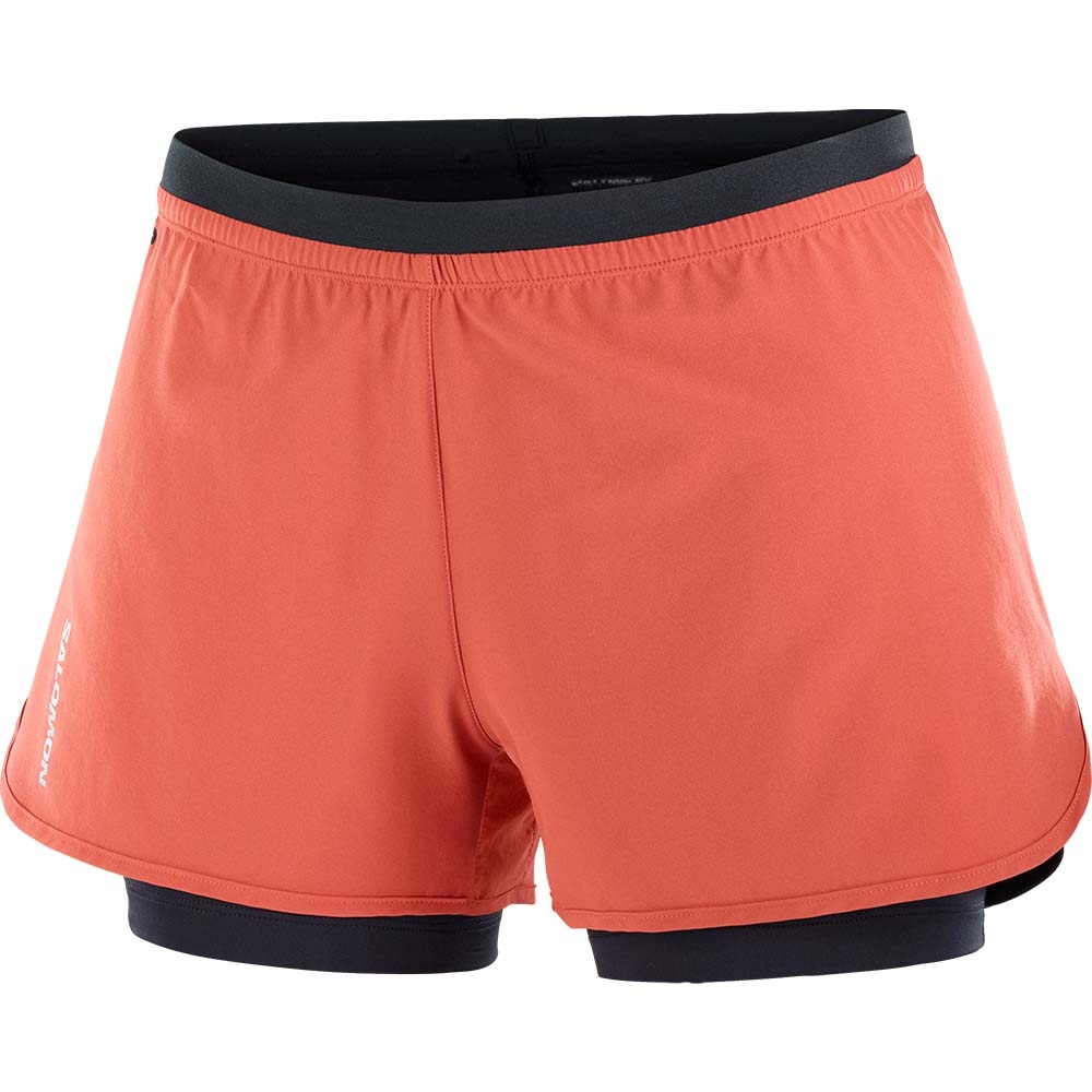 Salomon Cross 2in1 Shorts Dame Rød