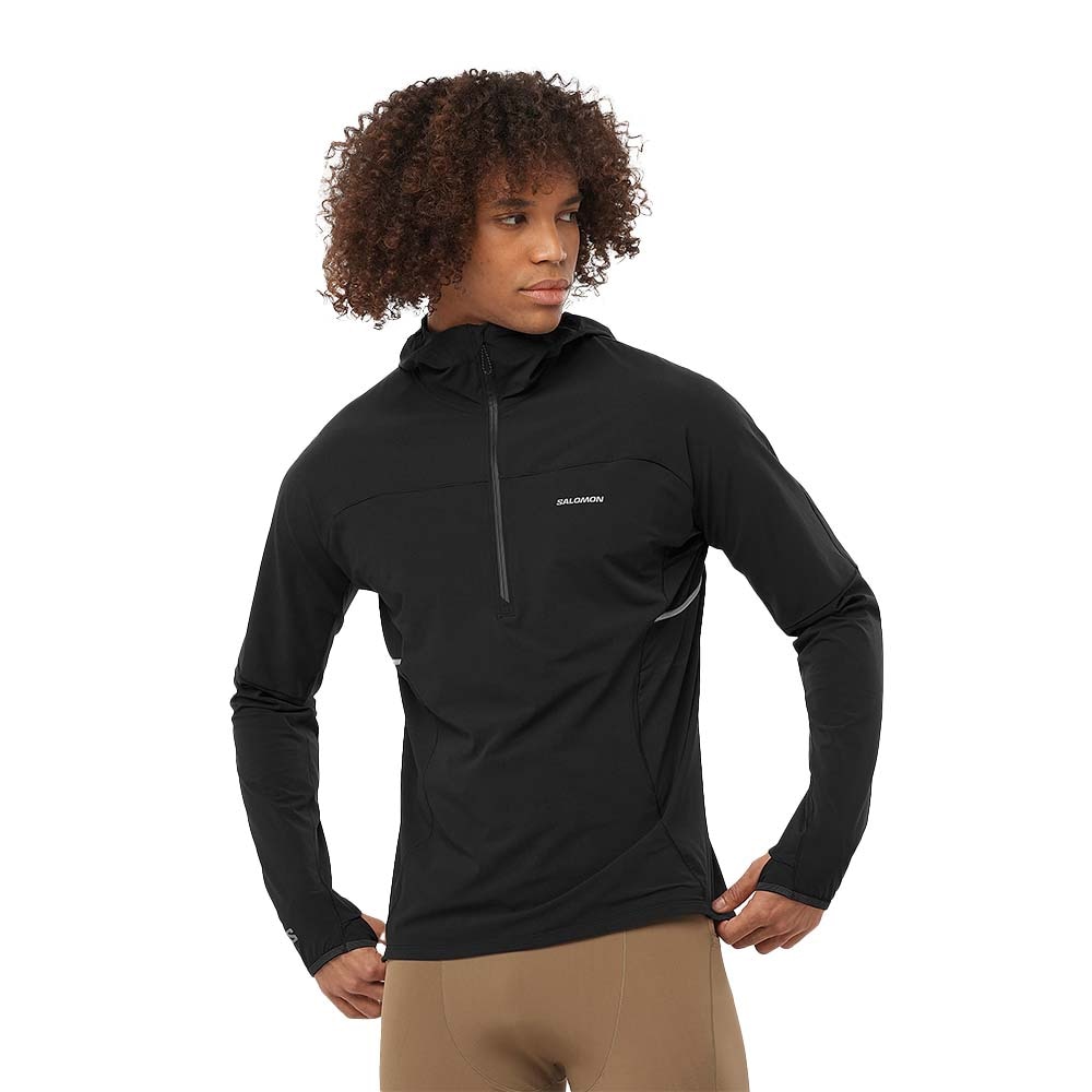 Salomon Sense Aero Hybrid Half-Zip Jakke Herre Sort