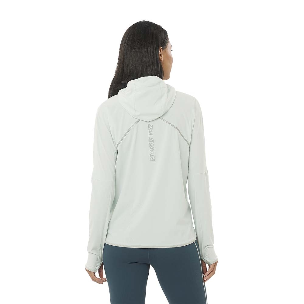 Salomon Sense Aero Hybrid Half-Zip Jakke Dame Lys Blå