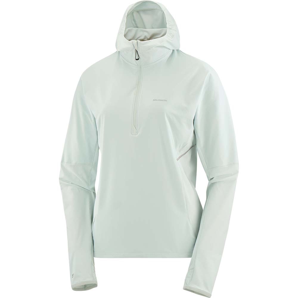 Salomon Sense Aero Hybrid Half-Zip Jakke Dame Lys Blå