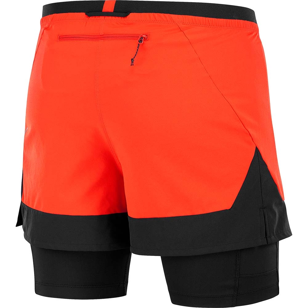 Salomon Cross 2in1 Løpeshorts Herre Rød/Sort