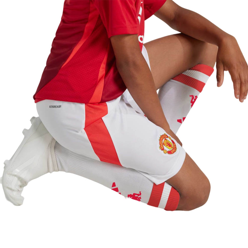 Adidas Manchester United Fotballshorts 24/25 Barn Hjemme