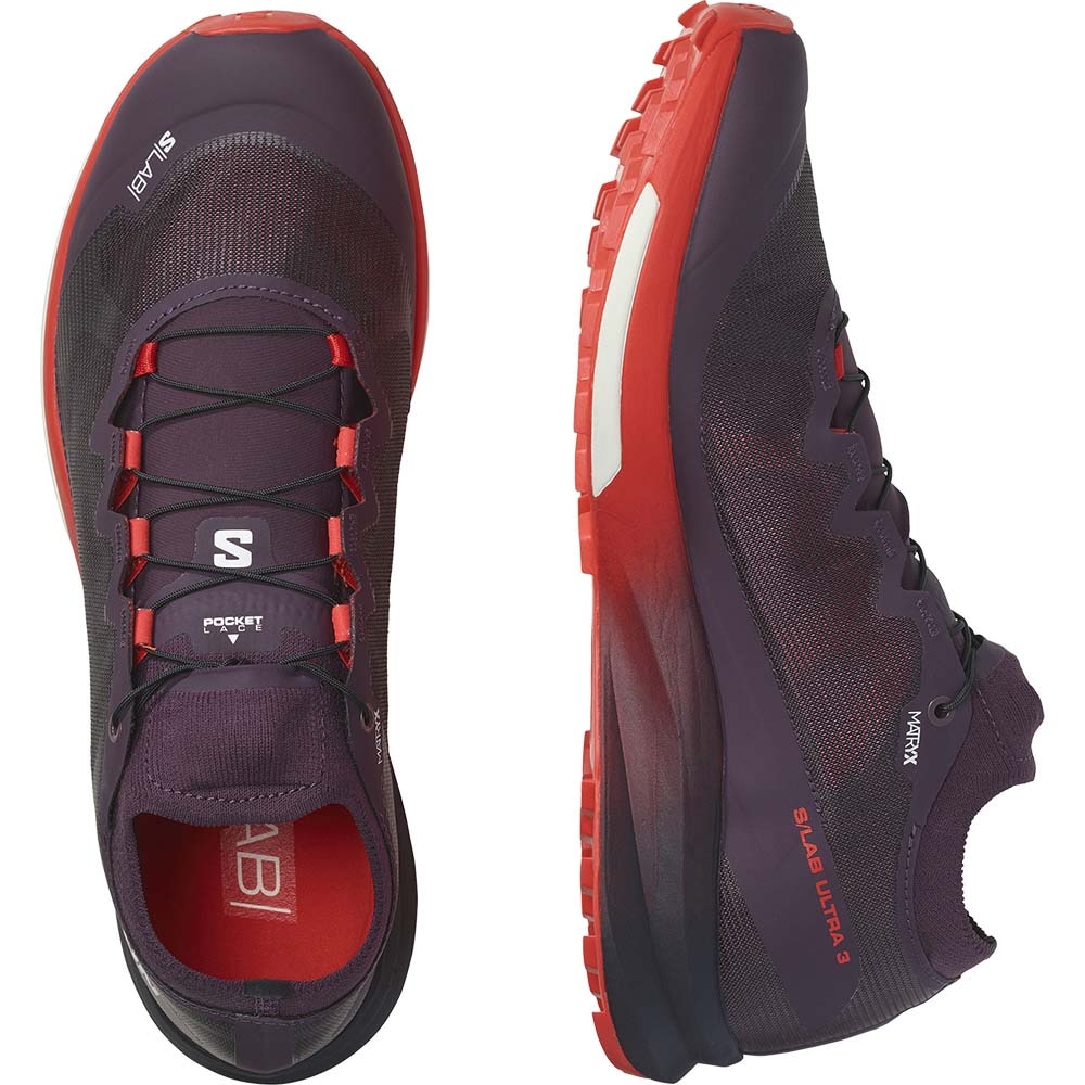 Salomon S/Lab Ultra 3 Joggesko Herre Lilla/Rød